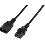 Renkforce Deluxe toite pikenduskaabel, IEC C13 pistik – IEC C14 pesa, 3 m, must