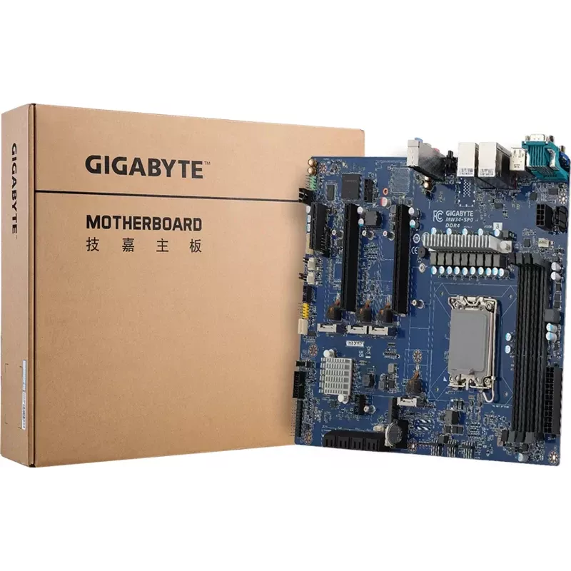 Gigabyte MW34-SP0 Rev. 1.0 emaplaat, ATX, 1700 pesa, DDR4