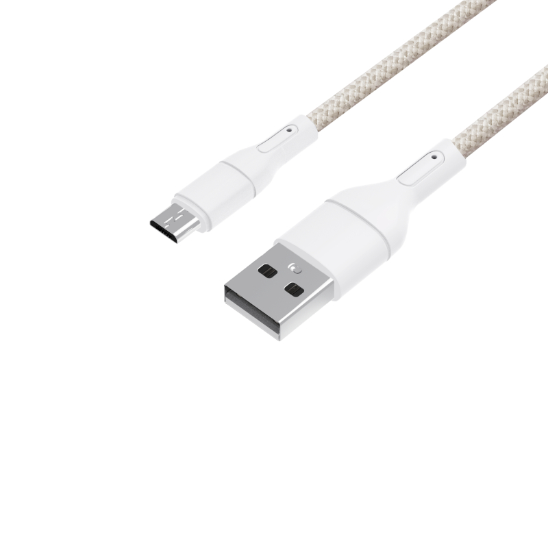 WINX LINK Simple USB–Micro USB kaabel, nailonpunutud, 1 m, valge