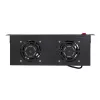 LogiLink FAU102B 19″ ventilaatoriplokk, 2 ventilaatorit, lülitiga, 1U, must