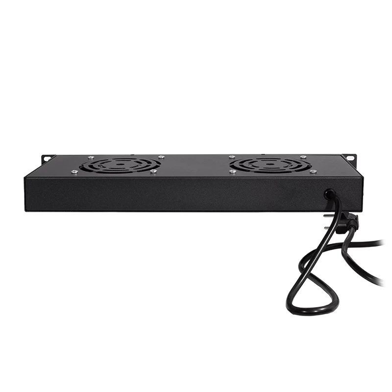 LogiLink FAU102B 19″ ventilaatoriplokk, 2 ventilaatorit, lülitiga, 1U, must