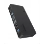 ICY BOX IB-DK2255AC 11-ühes sülearvuti dokkjaam, DL6950 kiip, 2x videoväljund (2x DP/HDMI 4K@60 Hz), 96 W PD arvutile, Gigabit LAN, ühendus C+A 10 Gbps, must