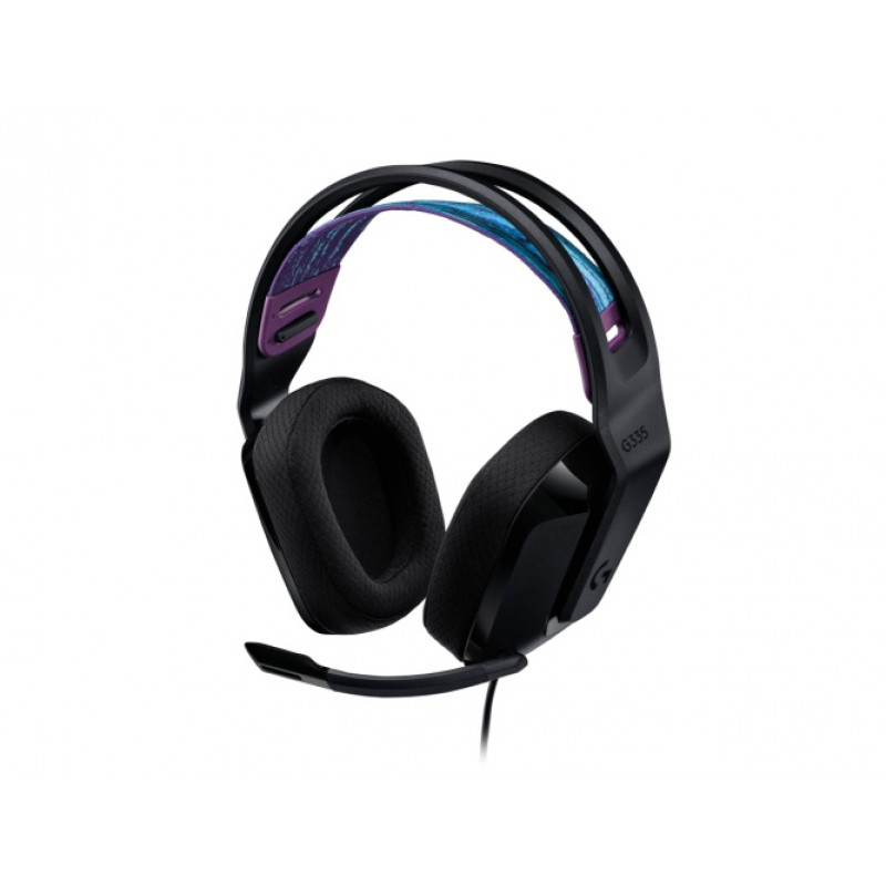 Logitech G335 juhtmega mängukõrvaklapid mikrofoniga, 3,5 mm pistik, must
