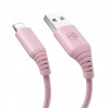 Tellur silikoonist USB–Lightning kaabel, 3 A, 1 m, roosa