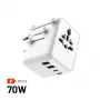 FIXED Voyager70W reisiadapter, valge