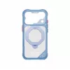 Skinarma Saturn Skin000483 ümbris MagSafe ja RotatingKick Standiga iPhone 18 Pro / 17 Pro jaoks, sinine