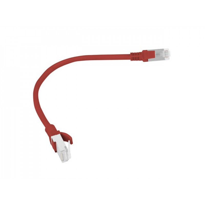 Lanberg PCU6-10CC-0025-R ühenduskaabel RJ45 Cat.6 U/UTP, 0,25 m, punane