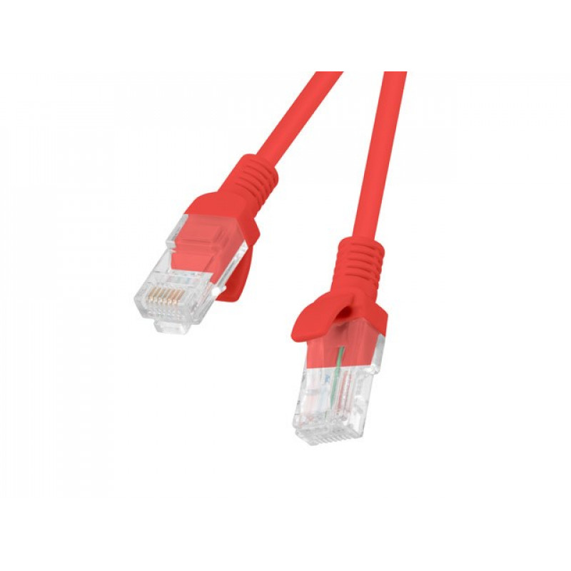 Lanberg PCU6-10CC-0025-R ühenduskaabel RJ45 Cat.6 U/UTP, 0,25 m, punane