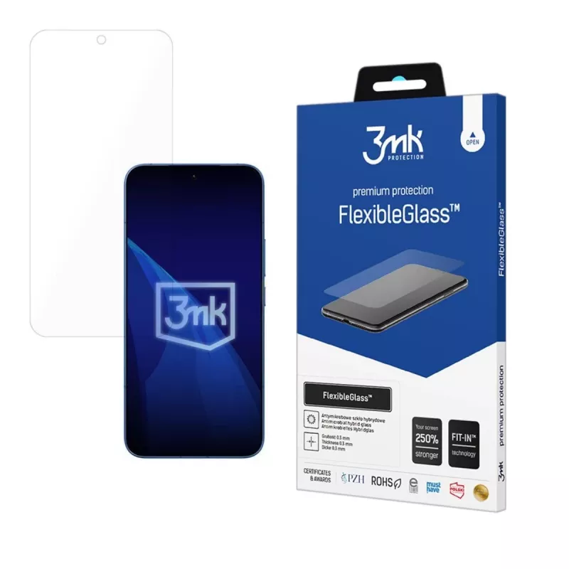 3mk FlexibleGlass hübriidklaasist ekraanikaitse Xiaomi 17T jaoks, läbipaistev