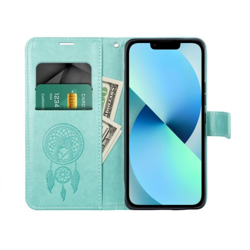 OEM klapiga ümbris Mezzo Book Samsung S20 FE / S20 FE 5G, unenäopüüdja mustriga, roheline