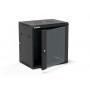 Alantec SW-12U-600-450-01-CA seinakinnitusega 19-tolline kapp, 12U, 600x450, klaasuks, must