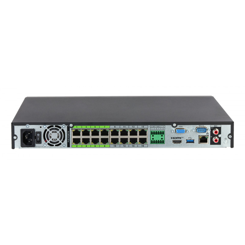Dahua NVR5232-16P-EI2 IP võrgu videosalvesti, 32 kanalit, 16 PoE, WizSense