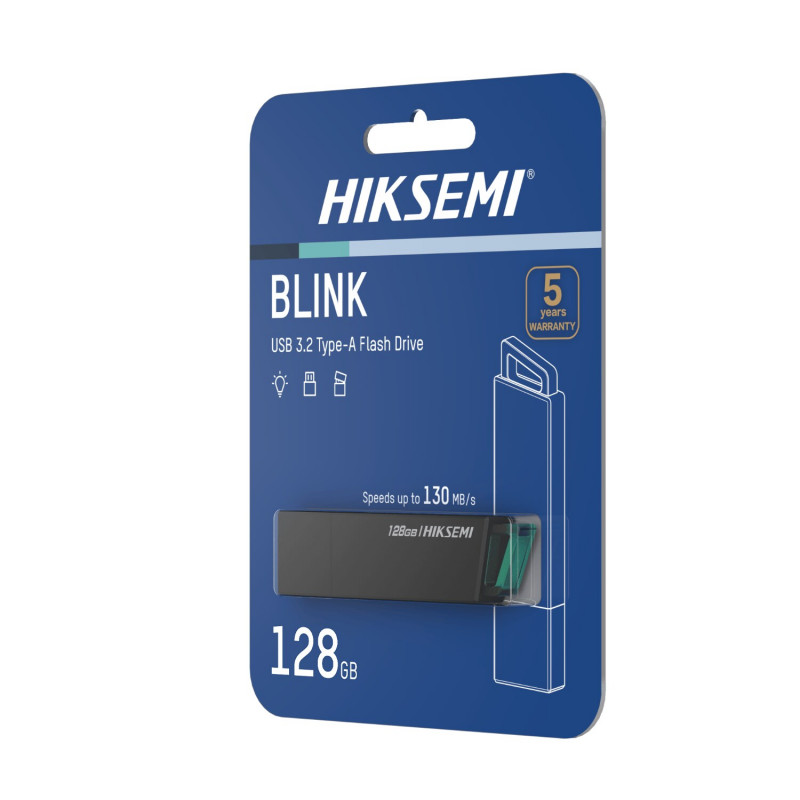 Hiksemi Blink HS-USB-E302 128 GB USB 3.2 mälupulk, must