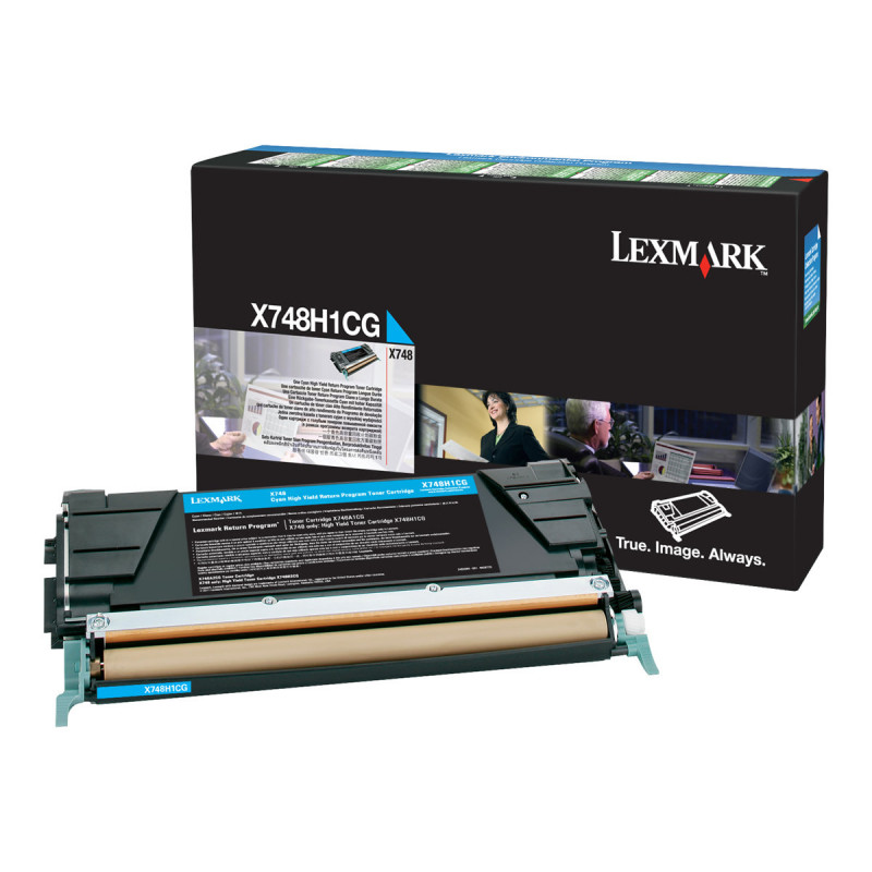 Lexmark X748H1CG tooneri kassett mudelitele X748de, X748de LDS, X748de Statoil, X748dte, tsüaan