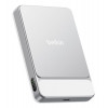 Belkin UltraCharge Pro Slim BPD022HQWH magnetiline akupank, 10000 mAh, 25 W, hõbedane, ekraaniga