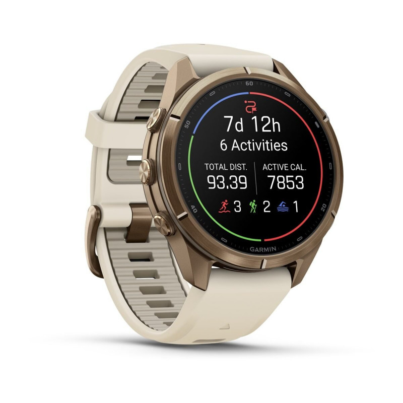 Garmin Fenix 9 Pro 010-04335-26 nutikell, 43 mm, sügisese kuldse tooniga titaan, kreemjas/prantsuse halli silikoonrihm