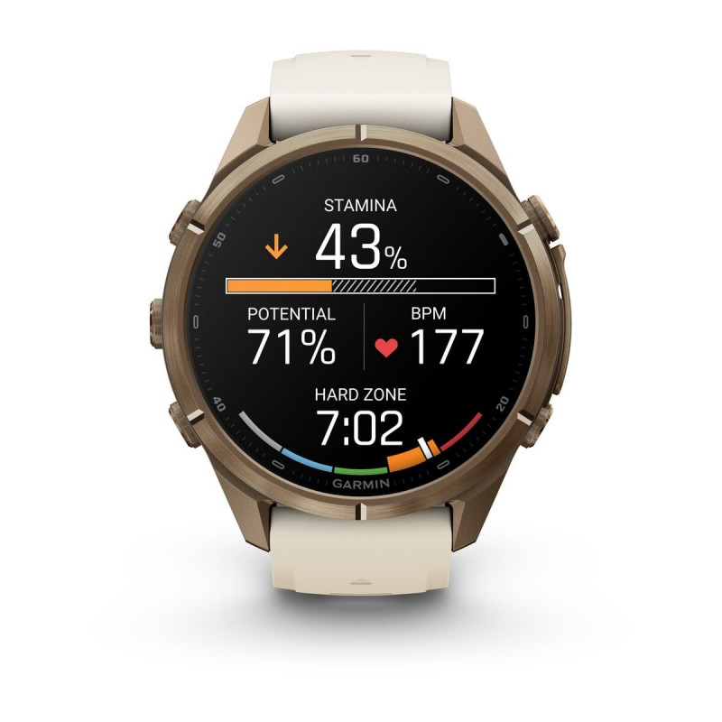 Garmin Fenix 9 Pro 010-04335-26 nutikell, 43 mm, sügisese kuldse tooniga titaan, kreemjas/prantsuse halli silikoonrihm