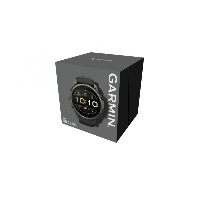 Garmin Fenix 9 Pro 010-04337-16 nutikell, 51 mm, Carbon Gray DLC titaan, must/hall silikoonrihm