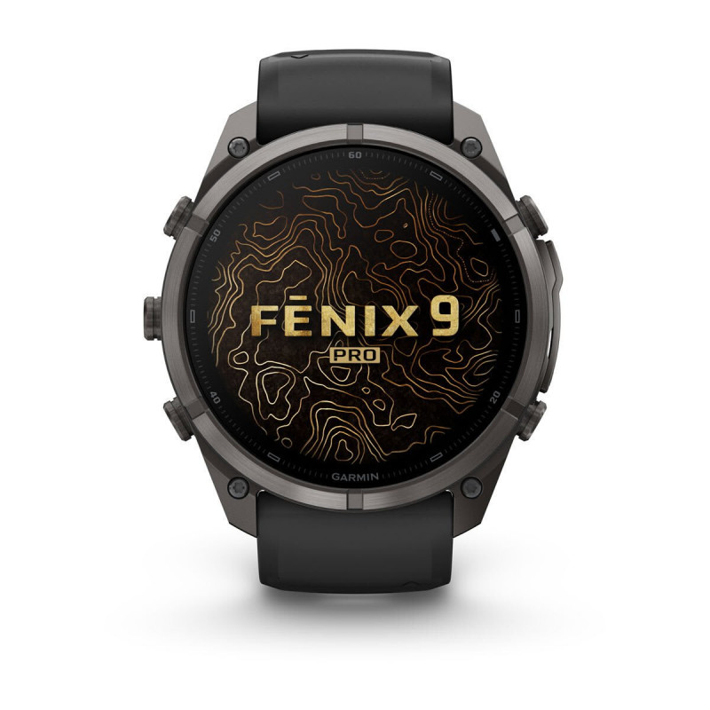 Garmin Fenix 9 Pro 010-04337-16 nutikell, 51 mm, Carbon Gray DLC titaan, must/hall silikoonrihm