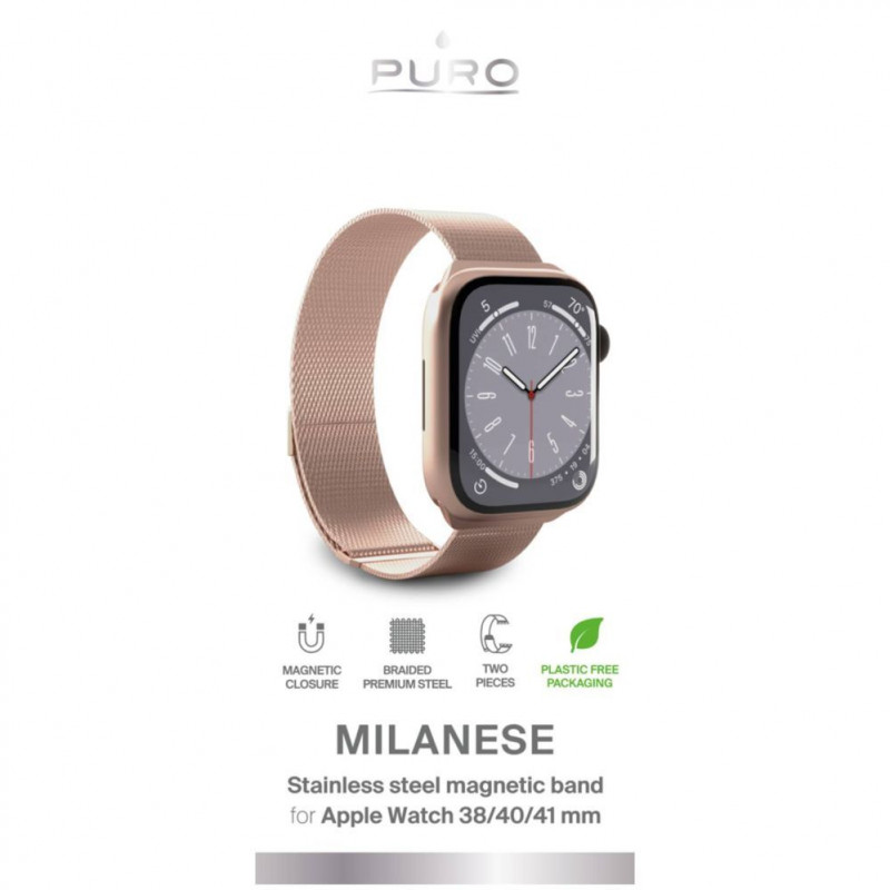Puro Milanese PUMILAW40ROSE terasrihm Apple Watch 38/40/41 mm, roosa