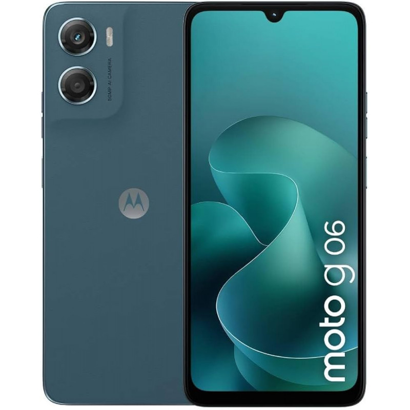 Motorola G06 nutitelefon, 4/128 GB, Dual SIM, Pantone Tapestry Blue, OEM