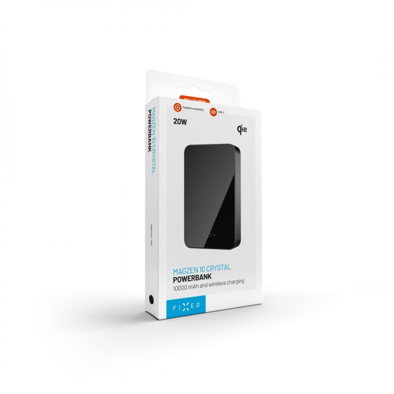 Fixed MagZen 10 Crystal akupank, Qi2, 10000 mAh, must