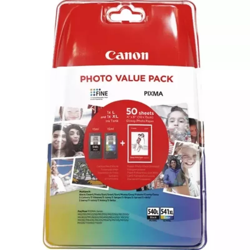 Canon PG-540L/CL-541XL Photo Value Pack tindikassetid (2 tk), must + värviline, 5224B007