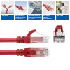 ACT FC1552 U/UTP CAT6A ülipaindlik võrgukaabel, 0,25 m, TPE, takerdumisvaba RJ45, punane