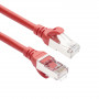 ACT FC2552 ülipaindlik CAT6A S/FTP ühenduskaabel, 0,25 m, TPE, RJ45, kinnijäämist takistavate pistikutega, punane
