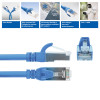 ACT FC2602 ülipaindlik CAT6A S/FTP ühenduskaabel, 2 m, TPE, RJ45, kinnijäämist takistavate pistikutega, sinine