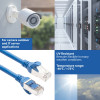 ACT FC2602 ülipaindlik CAT6A S/FTP ühenduskaabel, 2 m, TPE, RJ45, kinnijäämist takistavate pistikutega, sinine