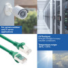 ACT FC2715 ülipaindlik S/FTP CAT6A ühenduskaabel, 15 m, TPE, takerdumiskindlate RJ45-pistikutega, roheline