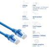ACT FC1605 ülipaindlik CAT6A U/UTP ühenduskaabel RJ45 pistikutega, 5 m, TPE, kinnijäämiskaitsega, sinine