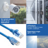 ACT FC1605 ülipaindlik CAT6A U/UTP ühenduskaabel RJ45 pistikutega, 5 m, TPE, kinnijäämiskaitsega, sinine