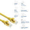 ACT FC1801 U/UTP CAT6A TPE ülipaindlik võrgukaabel RJ45 pistikutega, 1 m, kollane