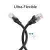 ACT FC1903 U/UTP CAT6A TPE ülipaindlik võrgukaabel RJ45 pistikutega, 3 m, must