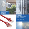ACT FC1510 U/UTP CAT6A ülipaindlik ühenduskaabel, TPE, lukustikukaitsega, RJ45, 10 m, punane