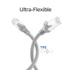 ACT FC2001 CAT6A S/FTP ülipaindlik võrgu ühenduskaabel, 1 m, TPE, takerdumiskindlad RJ45, hall