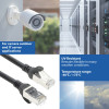 ACT FC2915 S/FTP CAT6A ülipaindlik ühenduskaabel, TPE, kinnijäämisvastase kaitsega, RJ45, 15 m, must