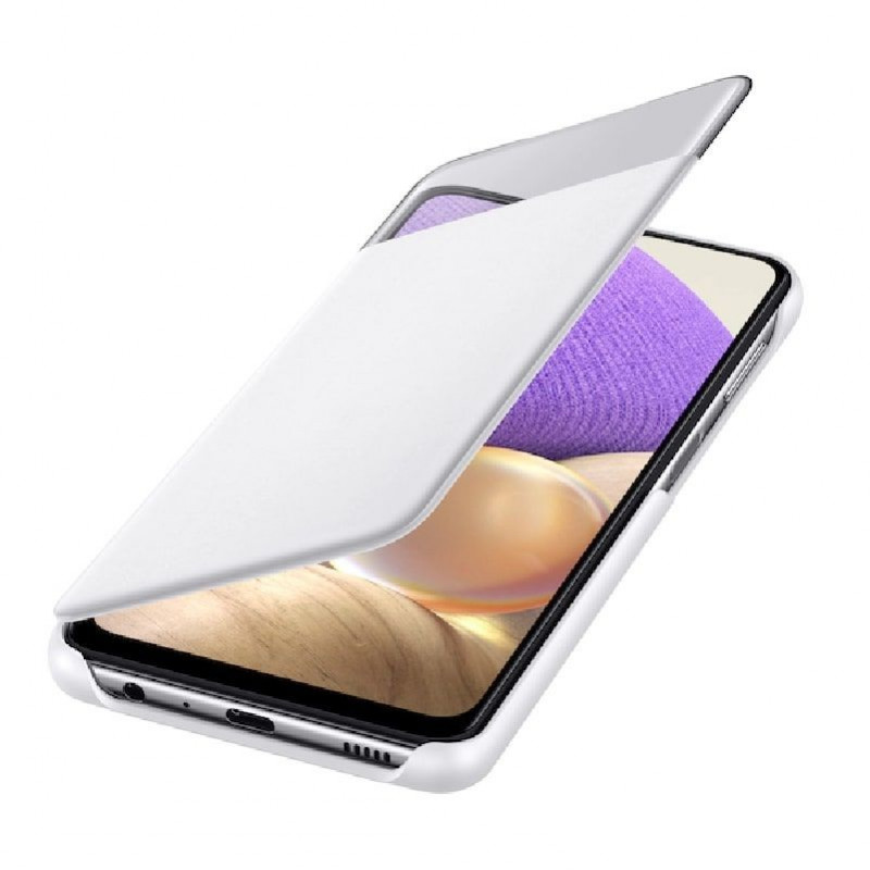 Samsung Smart S View Wallet Cover ümbris telefonile Galaxy A32 5G, valge