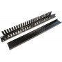 Wirewin KRP 1U BL 19" kaablijuhtimispaneel kattega, must RAL9005