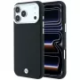 BMW BMW001220 Sign Deboss Quilted Metal Logo MagSafe ümbris iPhone 18 Pro Max / 17 Pro Max jaoks, must
