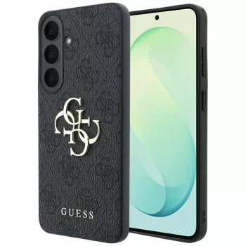 Guess GUE005819 Embossed 4G Ring Classic Logo MagSafe ümbris Samsung Galaxy S26 FE jaoks, must