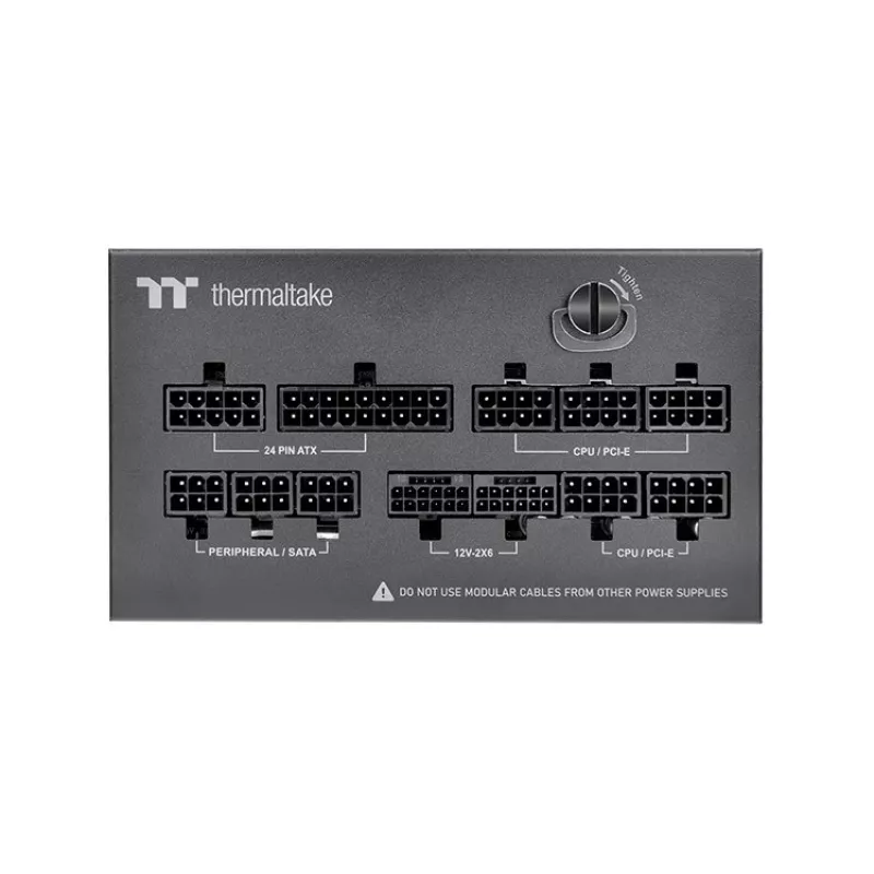 Thermaltake Dockpower FI 1200W arvuti toiteplokk, 80 PLUS Gold, ATX 3.1, must