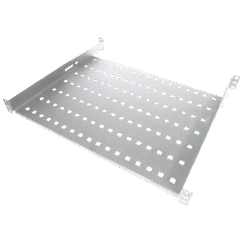 Alantec SA-P-19-1U-550-4-S fikseeritud riiul, 19″ 1U, sügavus 550 mm, hall