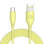 Tellur TLL155400 silikoonist USB–Type-C kaabel, 3A, 1 m, kollane