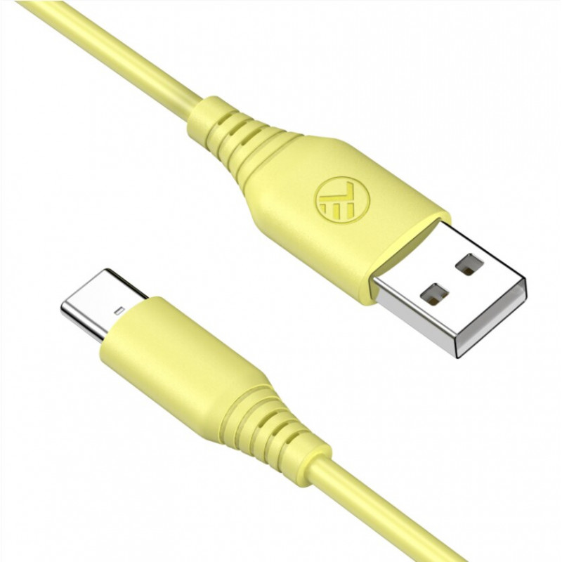 Tellur TLL155400 silikoonist USB–Type-C kaabel, 3A, 1 m, kollane
