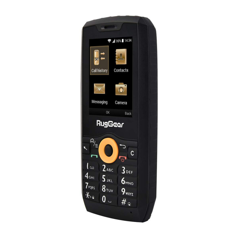 RugGear RG150 vastupidav nuppudega telefon, Dual SIM, must
