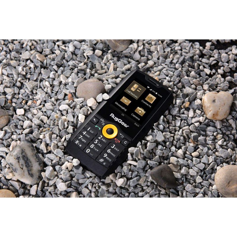RugGear RG150 vastupidav nuppudega telefon, Dual SIM, must