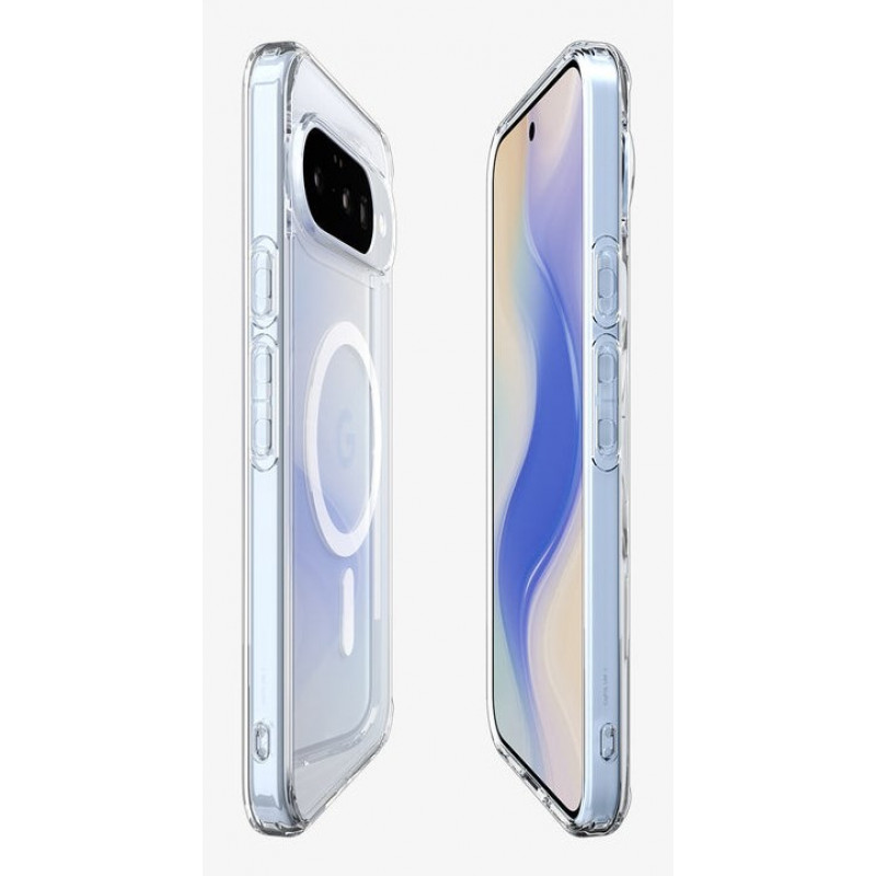 Spigen Ultra Hybrid MagSafe ümbris Google Pixel 10 Pro / Pixel 10, läbipaistvalt valge